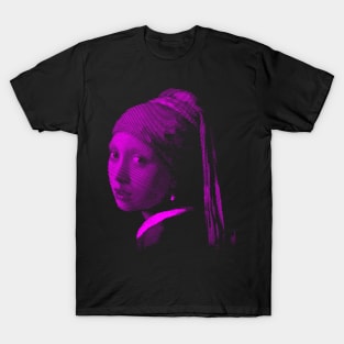 The Pearl Earring Girl By Circles T-Shirt